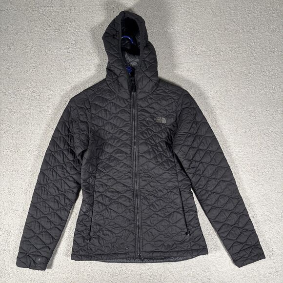 The‎ North Face Thermoball Hoodie Women’s Size XS Full Zip Black *Flaws - Picture 1 of 16